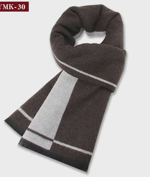 Luxe Heren Sjaal - Warme Wol & Kasjmier - Winter Ruitpatroon