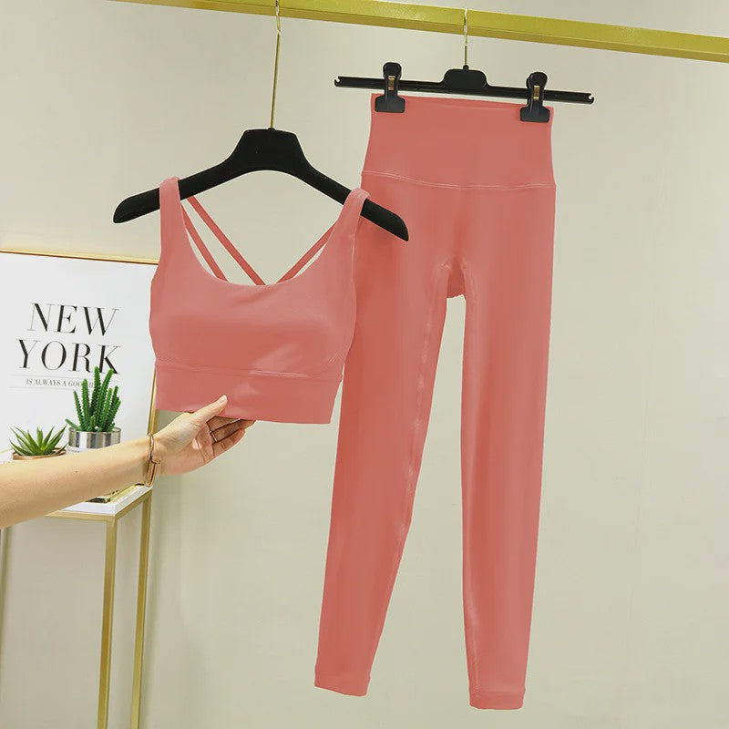 Dames Yogaset: Sport BH met Hoge Taille Legging - Squat Proof & Tummy Control