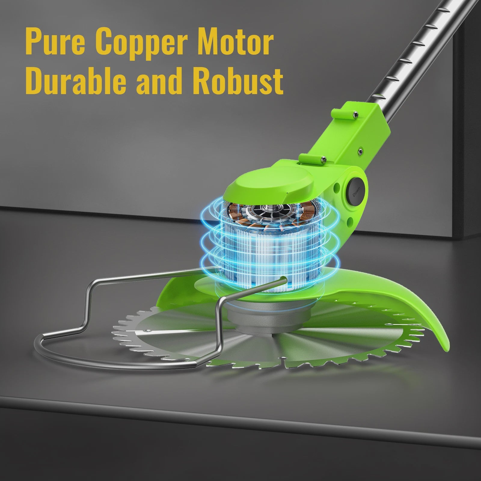 Krachtige 21V Accu Grastrimmer 15000RPM - Inklapbaar, met 5 Bladen & Makita 18V Batterij Compatibel - Snoerloze Bosmaaier & Onkruidtrimmer