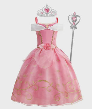 Roze Aurora Prinsessenjurk - Droomjurk voor Feestjes en Verkleedpartijen