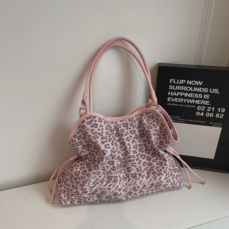 Chique Leopard Print Tote Bag - Stijlvolle Schoudertas voor Dames