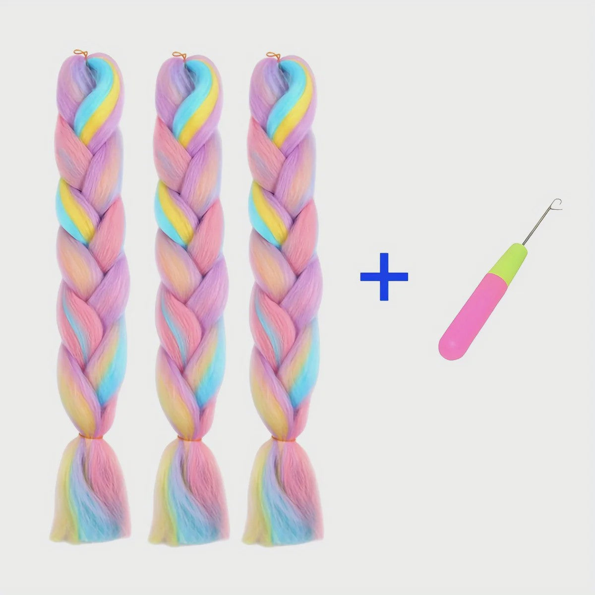 3x Jumbo Braids Haar Extensions - 24 Inch Synthetisch Vlecht Haar in 4 Kleuren voor Kinderen & Volwassenen