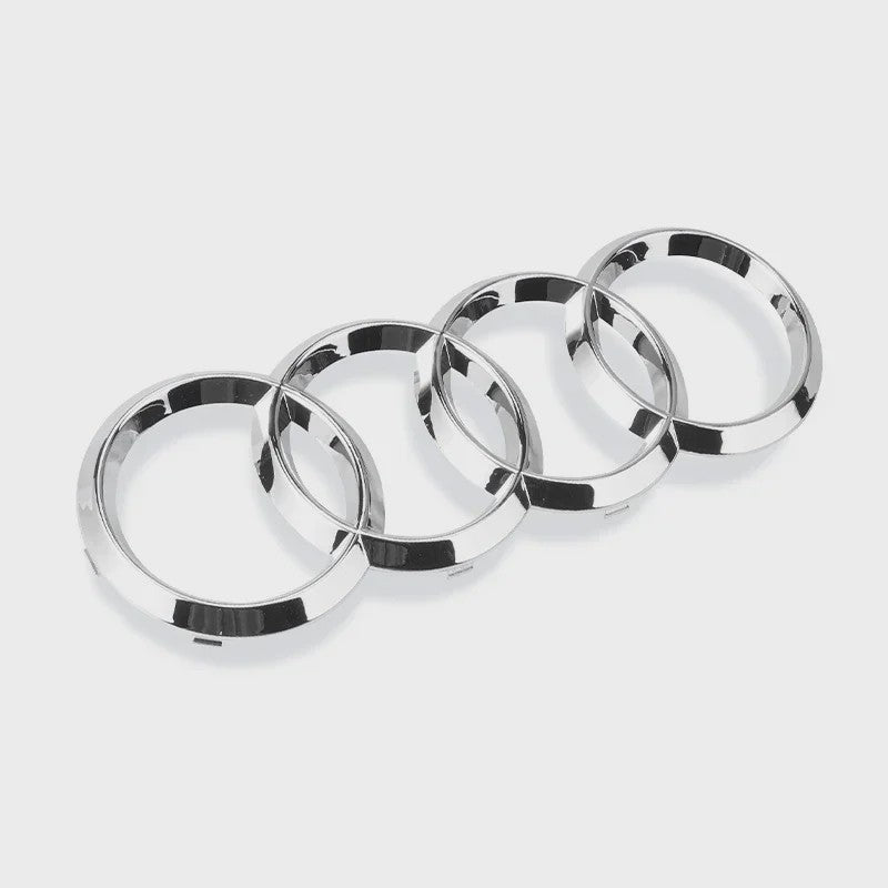 Zwart Audi Logo Embleem 4 Ringen - Voor Grille & Kofferbak
