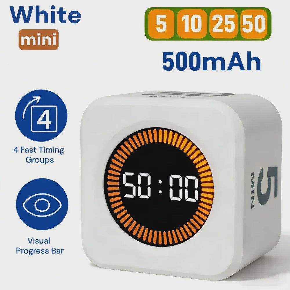 Visuele Flip Timer Kubus met LED Scherm & Gravity Sensor - Tijdmanagement Tool