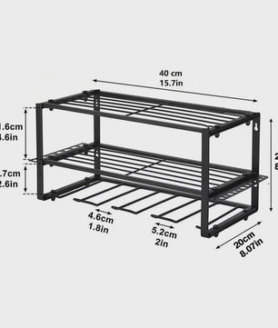 3-Laags Wandmontage Organizer voor Elektrisch Gereedschap - Werkplaats en Garage Opbergkast