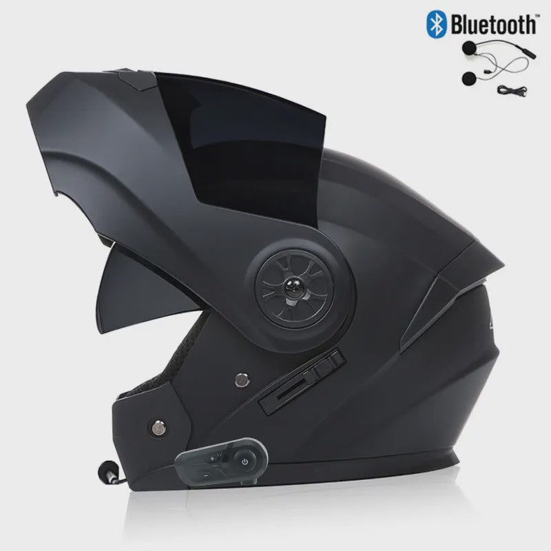 Modulaire Motorhelm Unisex met Dubbel Vizier & Bluetooth - DOT Gecertificeerd