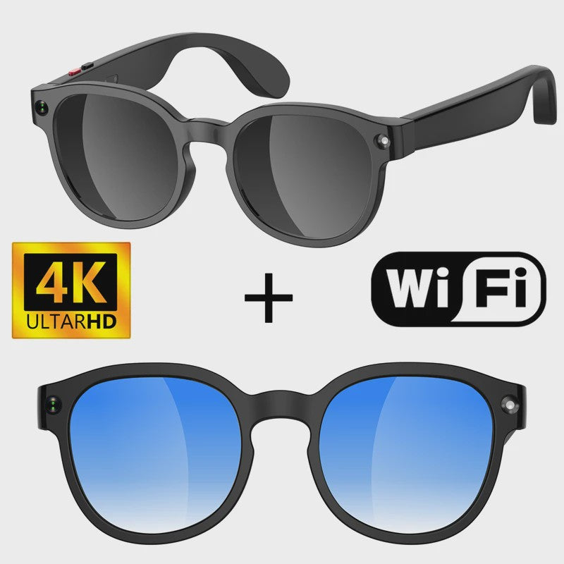 Smart AI Bril met Camera, Vertaling & Bluetooth - Fotografeer & Bel Handsfree