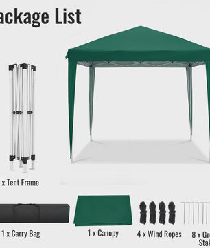 Pop-up Gazebo Tent 3x3M - UV & Regenbestendig, Verstelbare Hoogte, Inclusief Draagtas