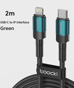 Toocki PD 27W USB-C naar Lightning Kabel voor iPhone - Snel Laden & Data