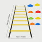 Agility Ladder & Voetbal Trainingscones Set voor Snelheid, Wendbaarheid en Voetbaltraining