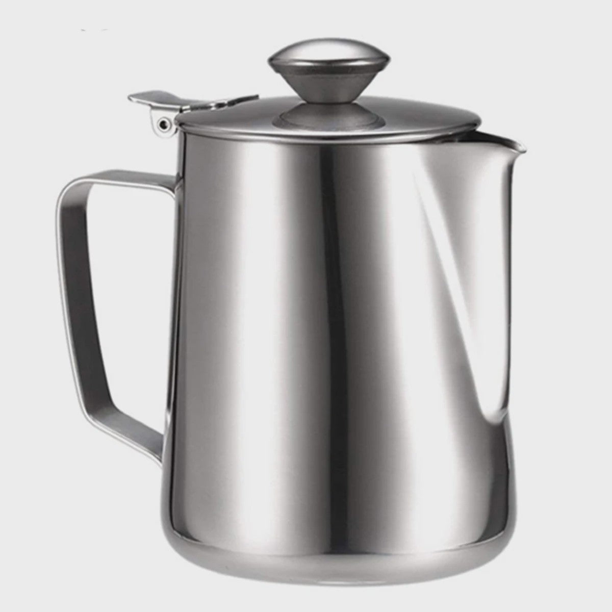 RVS Melkopschuimkan met Deksel - Barista Kwaliteit voor Latte & Cappuccino