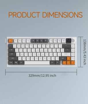 AJAZZ AF82 75% Draadloos Gaming Toetsenbord met Display, RGB & 4000mAh Batterij