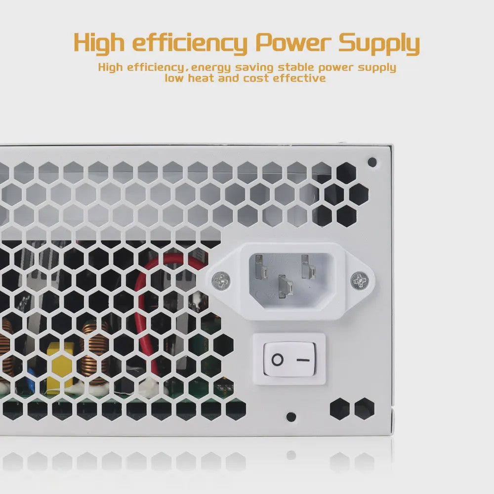 T.F.Skywindintl 750W ATX Gaming Voeding - Wit, Non-Modular, 85% Efficiëntie