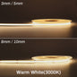 Flexibele COB LED Strip 12V/24V - Hoge Dichtheid, Dimbaar, 3mm/5mm Breedte, RA90