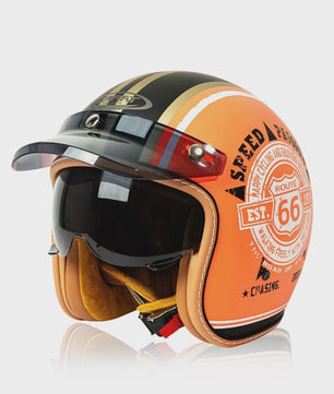 Stijlvolle Open Face Motorhelm met Unieke Graffiti Art - Lichtgewicht & Geventileerd