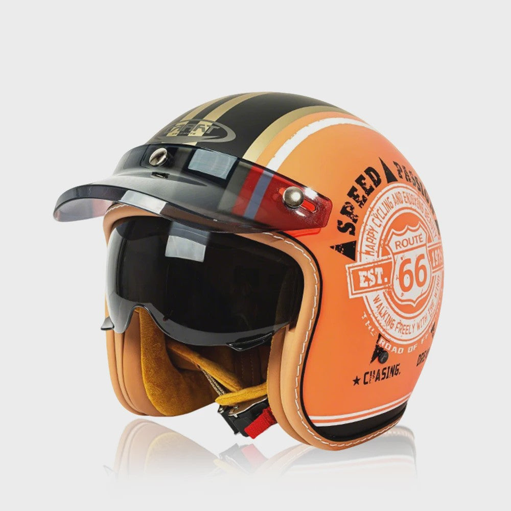 Stijlvolle Open Face Motorhelm met Unieke Graffiti Art - Lichtgewicht & Geventileerd
