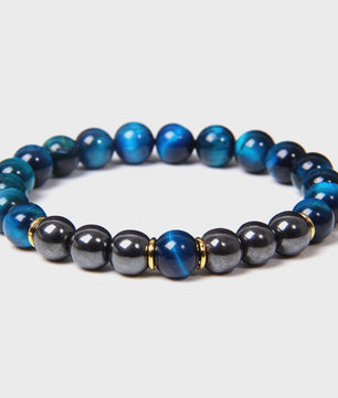 Handgemaakte Tijgeroog & Hematiet Kralen Armband - Energie & Meditatie Sieraden