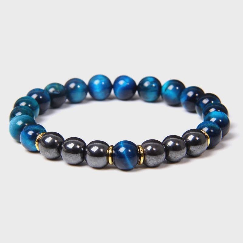 Handgemaakte Tijgeroog & Hematiet Kralen Armband - Energie & Meditatie Sieraden