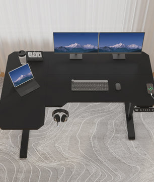 Elektrisch In Hoogte Verstelbaar L-Bureau 150cm - Sta-Buro met Geheugenfunctie en USB-C