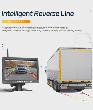 7" HD Draadloze Achteruitrijcamera met Nachtzicht en Waterdichte Monitor voor Vrachtwagen & Bus