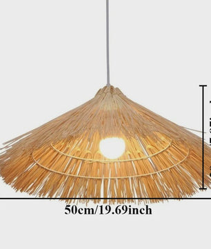 Sfeervolle Rotan Hanglamp 50cm - Natuurlijke Woonkamer & Slaapkamer Verlichting