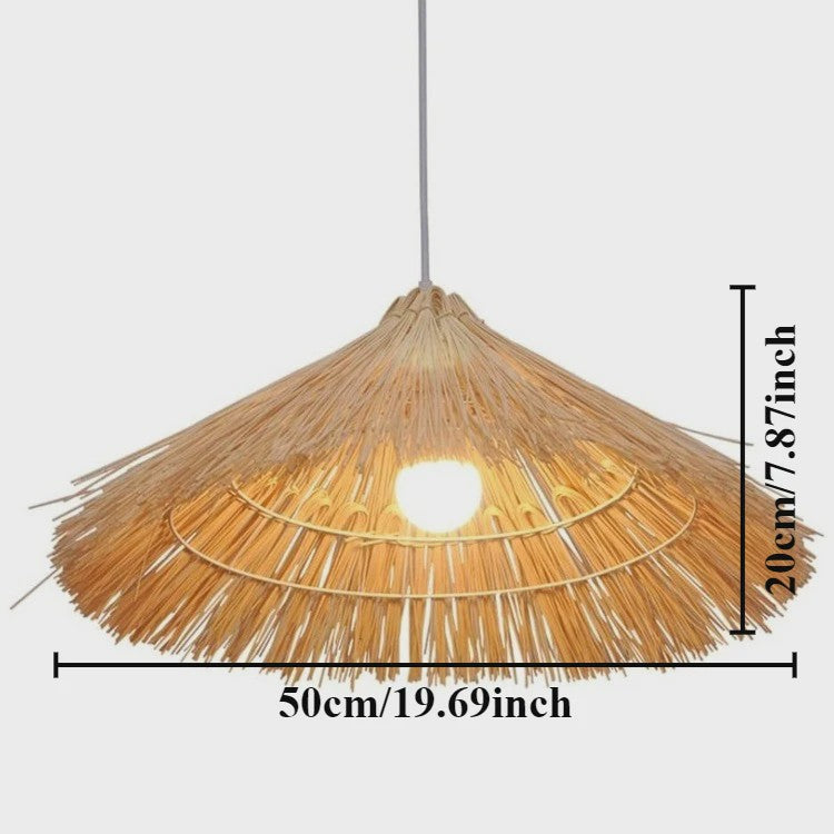 Sfeervolle Rotan Hanglamp 50cm - Natuurlijke Woonkamer & Slaapkamer Verlichting