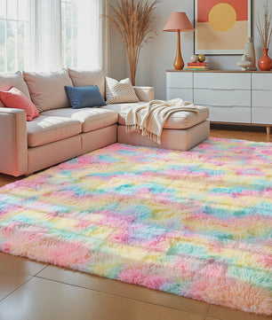 VIKAMA Pluche Vloerkleed - Zacht, Antislip & Decoratief voor Woonkamer, Kinderkamer & Badkamer