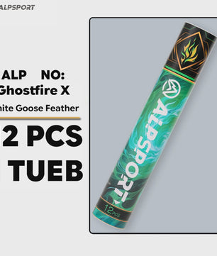 ALP Ghostfire X Badminton Shuttles - 12 Stuks Witte Ganzenveer - Snelheid 77/76