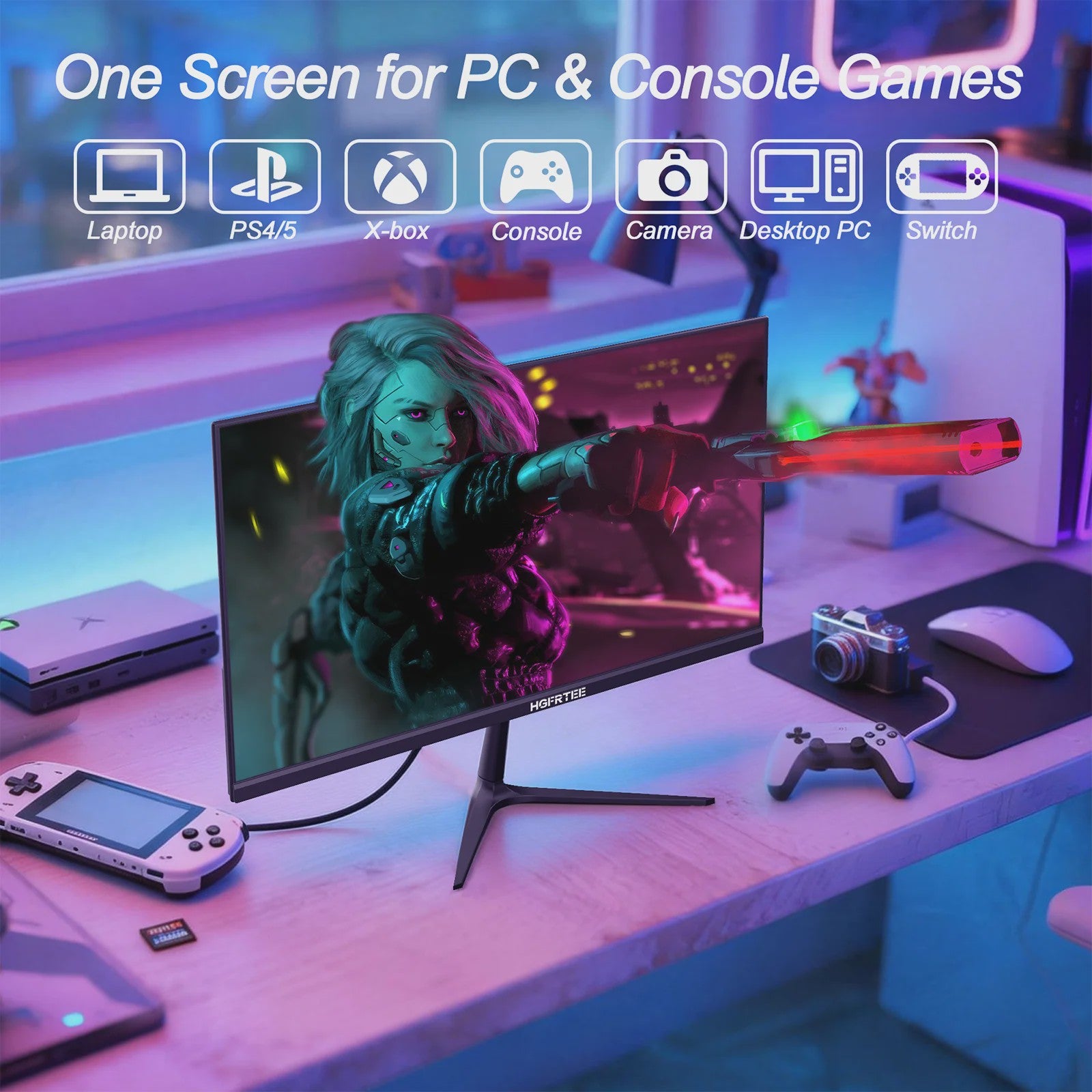 Hgfrtee 27" QHD 240Hz Gaming Monitor | 1ms Reactietijd, HDR10 & Adaptive Sync