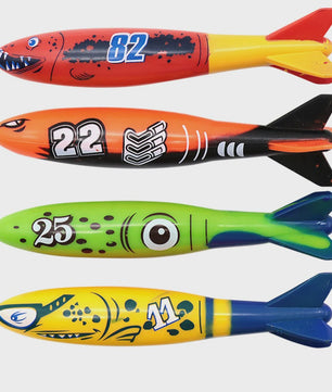 Zwembad Duikspeelgoed Set: Torpedo Vissen, Waterringen & Dolfijnen - Zomerpret voor Kinderen
