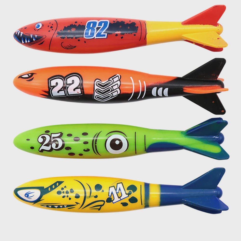 Zwembad Duikspeelgoed Set: Torpedo Vissen, Waterringen & Dolfijnen - Zomerpret voor Kinderen