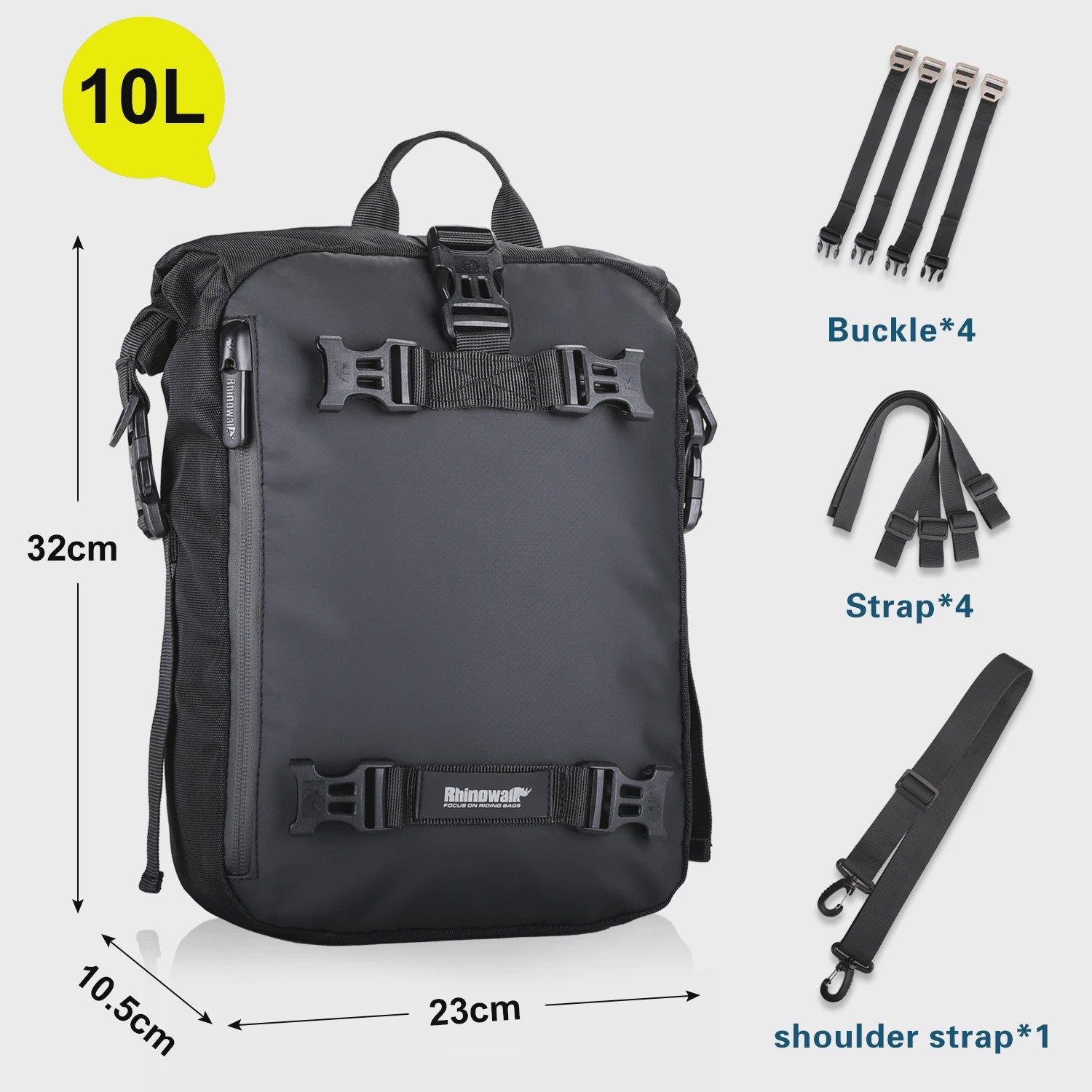 Rhinowalk Motor Bagage Tas 10/20/30L - Waterdicht, Multifunctioneel & Universeel