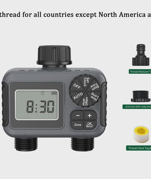 Insoma Slimme Sproeitimer 2-Zone - Automatische Tuinirrigatie met IPX5 Waterdichtheid