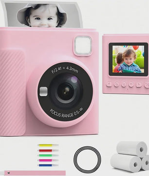 Direct Print Kinder Camera - 1080P HD Fotocamera met Instant Printer & Kleuren Prints