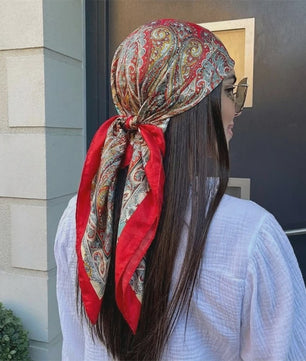 Luxe Zijden Vierkante Sjaal 90x90cm - Stijlvol Foulard voor Dames