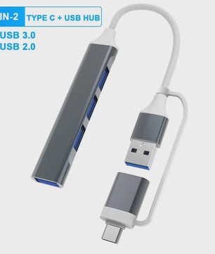 USB C Hub met 5Gbps USB 3.0, SD/TF Kaartlezer & Audio - Docking Station voor Laptops