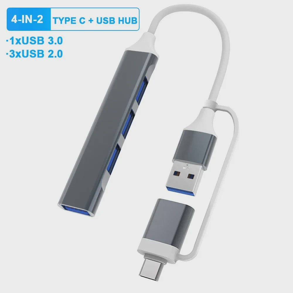 USB C Hub met 5Gbps USB 3.0, SD/TF Kaartlezer & Audio - Docking Station voor Laptops