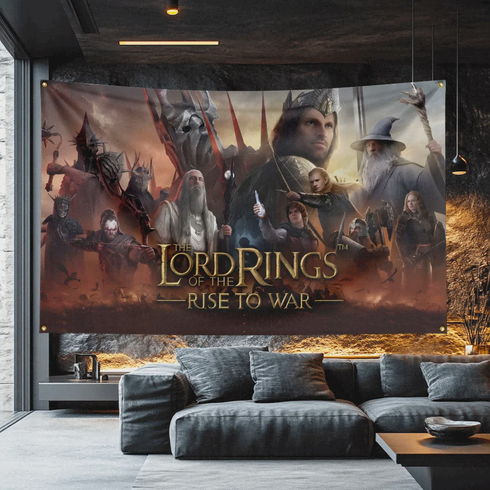 The Lord of the Rings Vlag 3x5 FT - Polyester Decoratie Banner voor Man Cave, Filmfan Cadeau