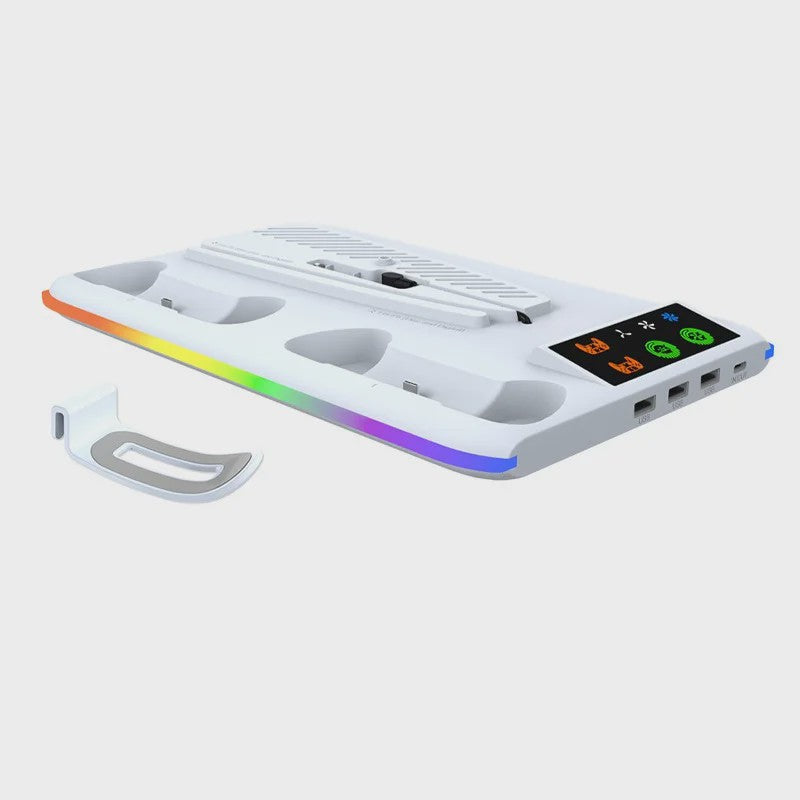 PlayStation 5 Cooling Stand met LED, Controller Oplaadstation & 3-Speed Ventilator