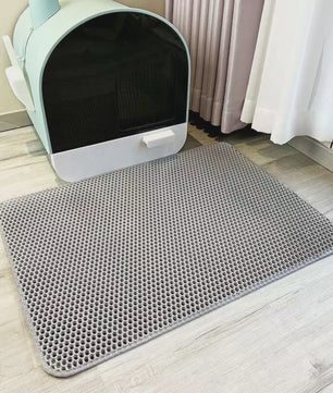 Waterdichte Dubbellaagse Kattenbakmat - Anti-slip & Wasbaar - Houdt Zand Tegen