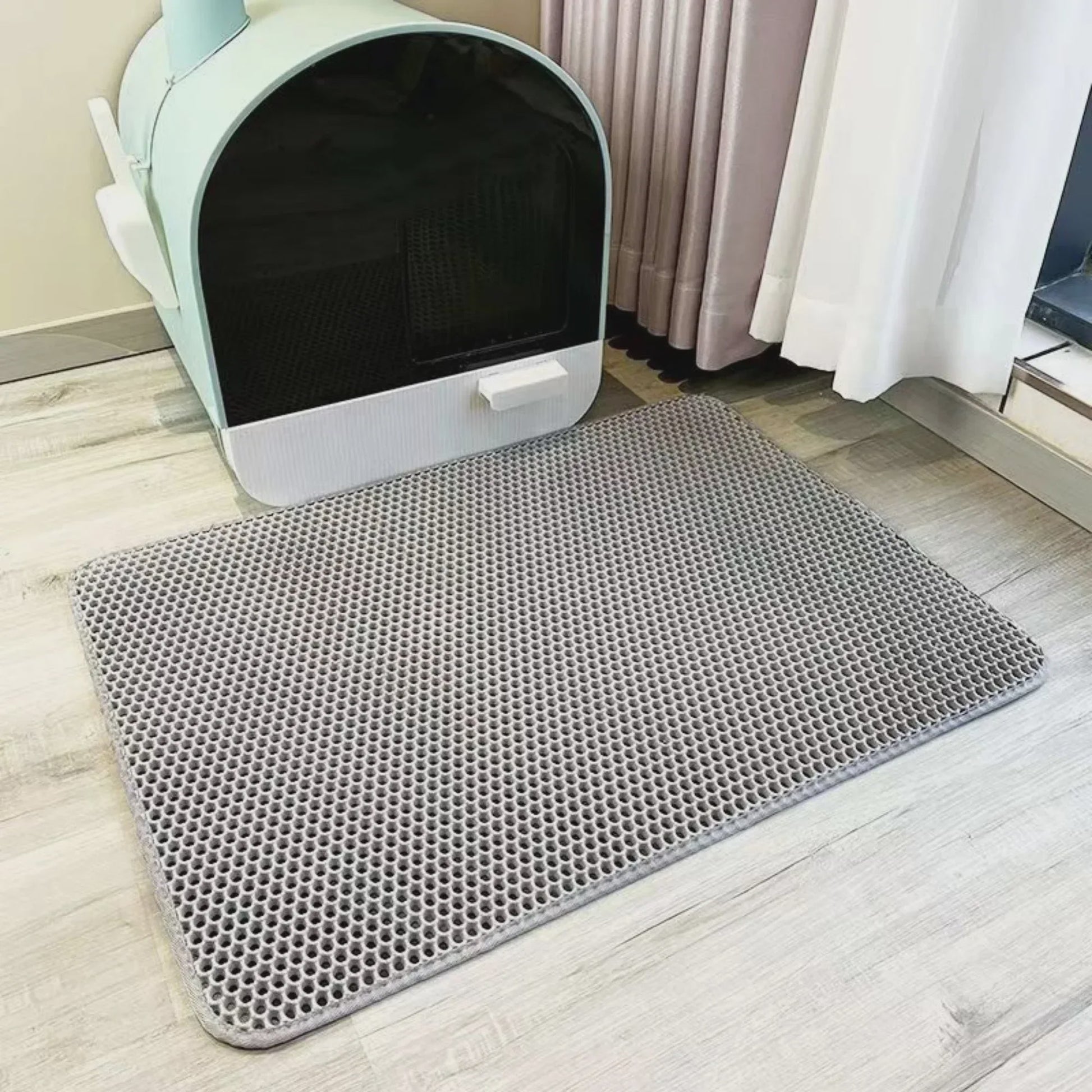 Waterdichte Dubbellaagse Kattenbakmat - Anti-slip & Wasbaar - Houdt Zand Tegen