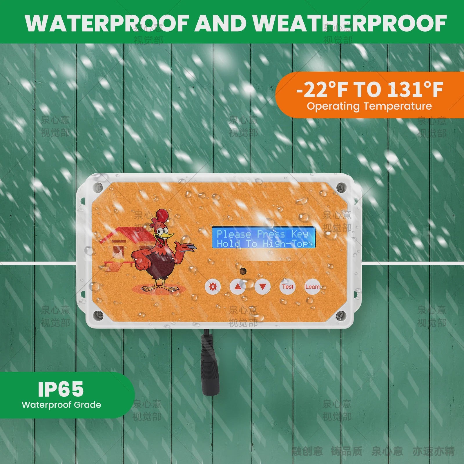 Automatic Chicken Door Control Box With Timer, Power or Battery Energy,Chicken Coop Door Box Traction Up to 4kg