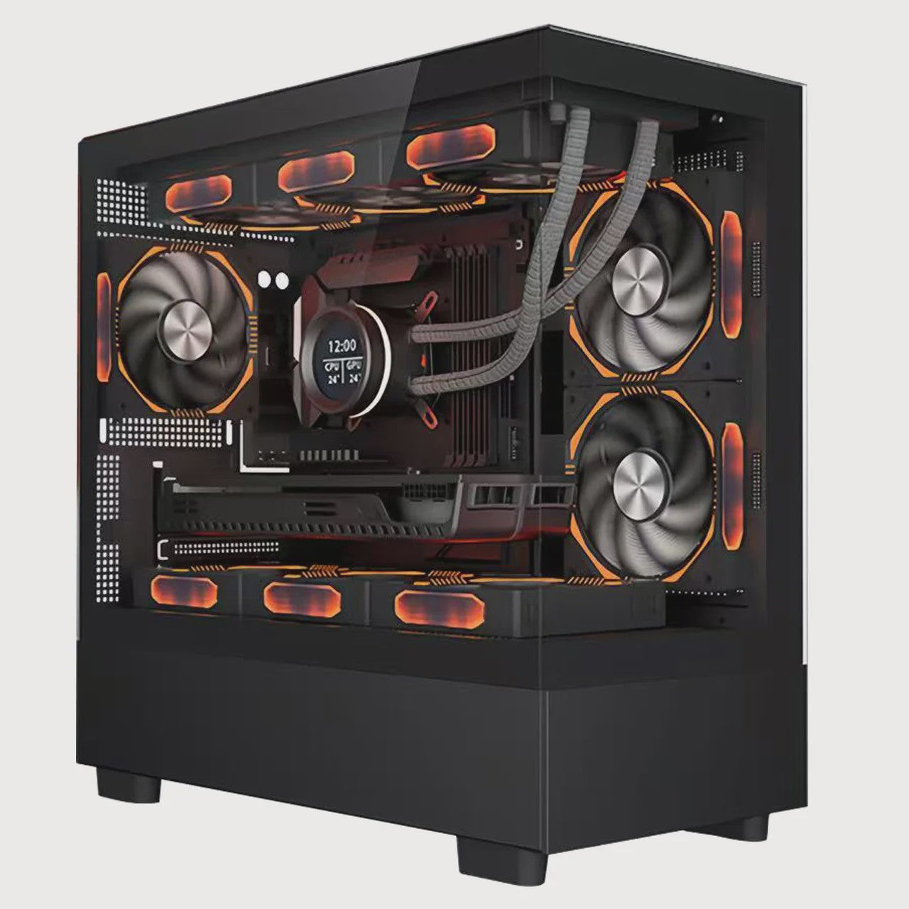 WJCOOLMAN Xuanwu Mini/Pro PC Behuizing - M-ATX/ITX, 270° Panoramisch Uitzicht