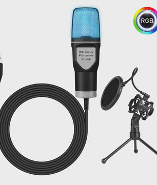 RGB Condensator Microfoon USB voor Gaming, Streaming & Podcast - Plug & Play