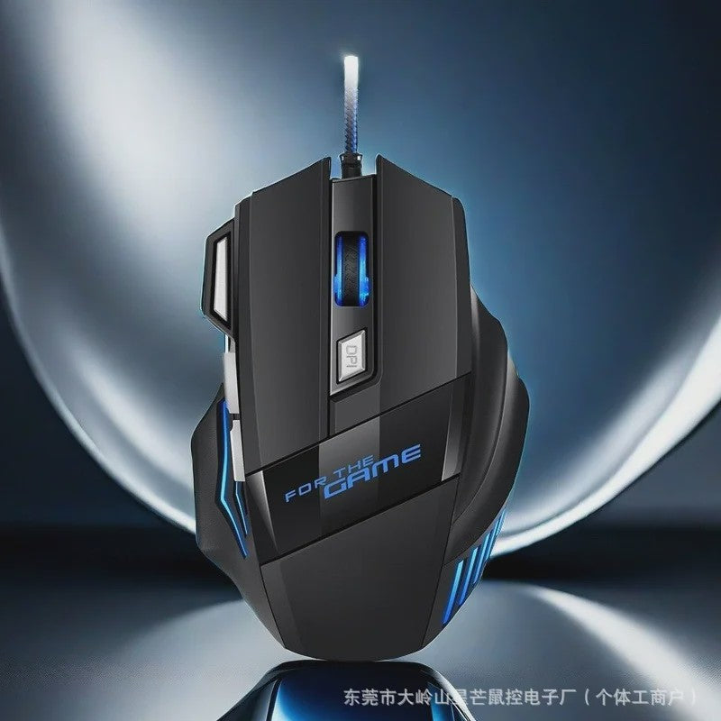 RGB Gaming Muis met 7 Knoppen en 2400 DPI - Ergonomisch & Bedraad