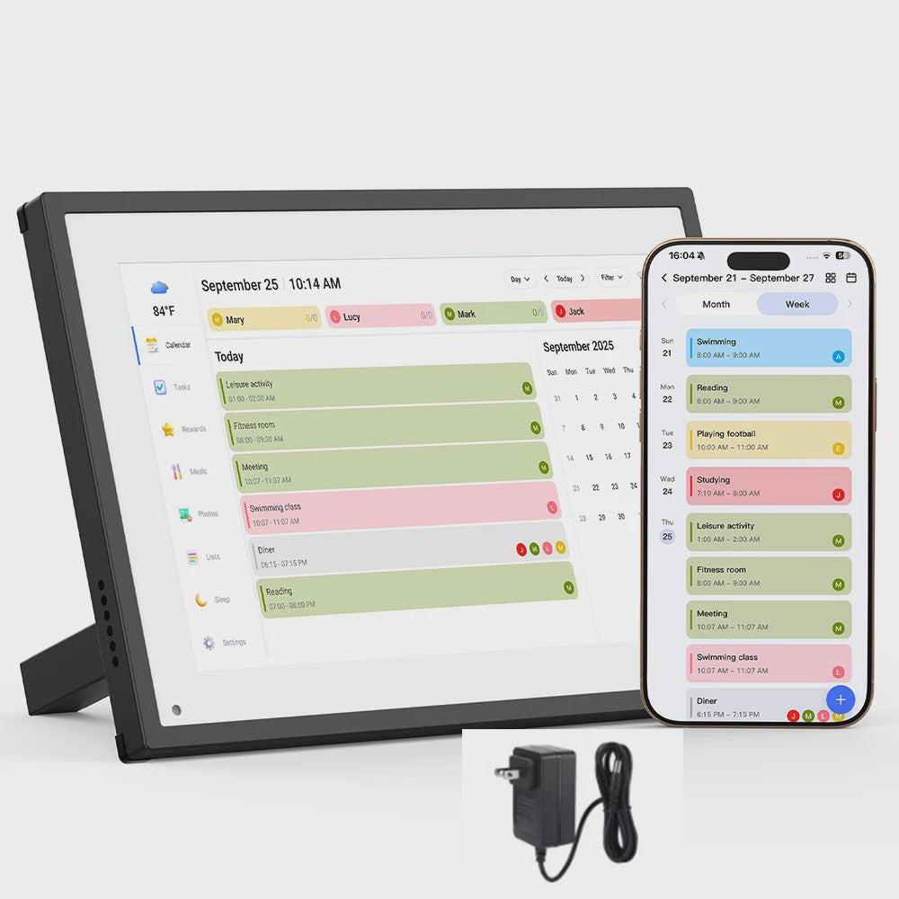 Interactief 10.1" Digitaal Kalender & Planner Scherm met Touchscreen
