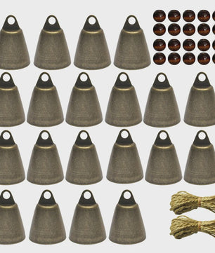 Vintage Messing Belletjes 38mm - DIY Knutselpakket voor Windgordijnen, Kerst & Huisdier Training