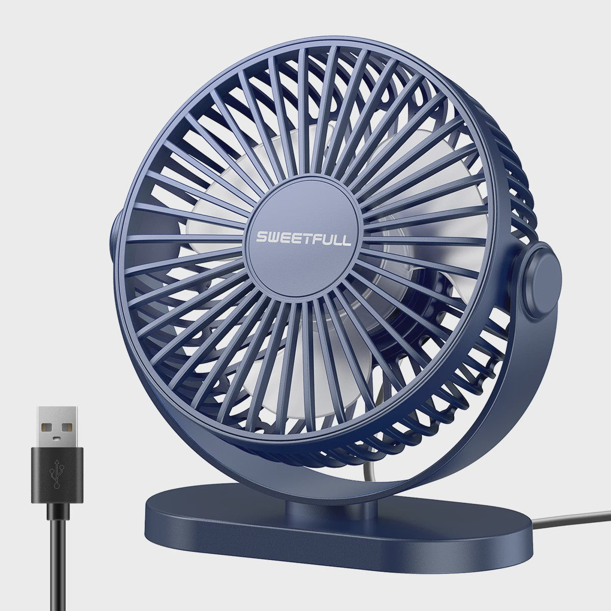 Draagbare USB Mini Ventilator - Stille 3-Snelheden Koeler voor Bureau, Kantoor & Buiten