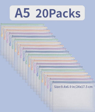 Set Transparante Ritszakken A4/A5 - Waterdicht & Organiserend
