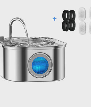 RVS Automatische Drinkfontein 3.2L voor Katten & Honden met Zichtvenster